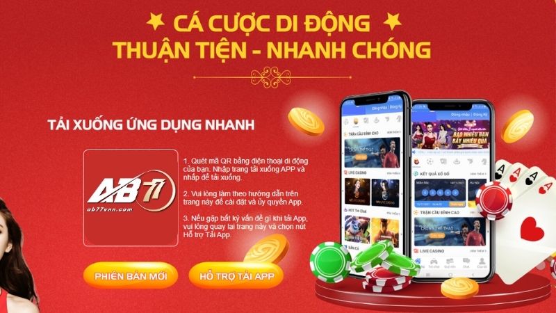 Quét mã QR tải app AB77 dễ dàng 